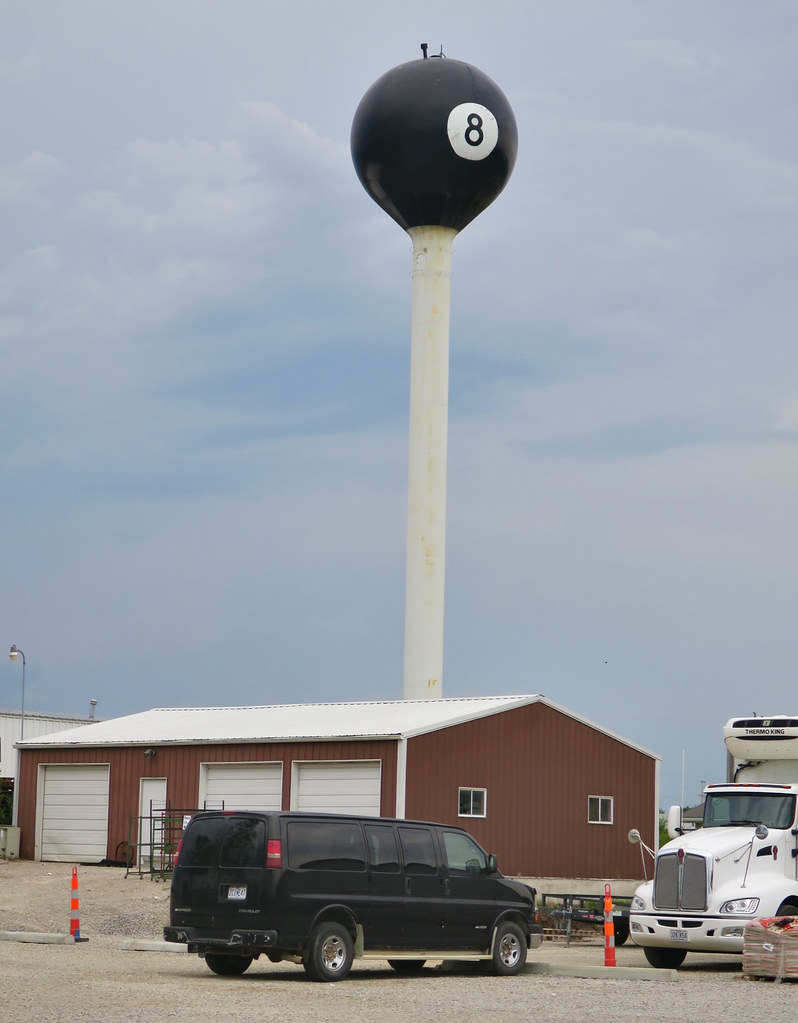 8 Ball Water Tower, Tipton, MO A water tower painted like … Flickr