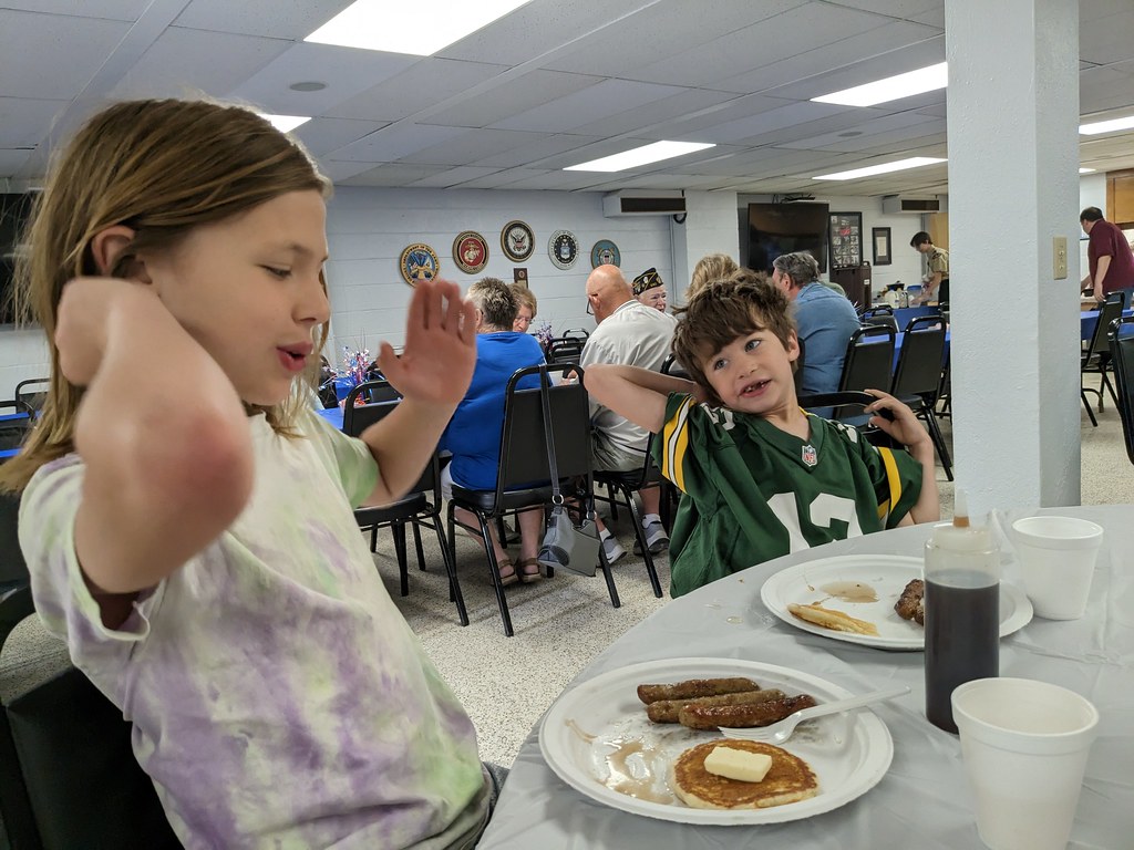 Grandsons Enjoying Breakfast Boy Scout breakfast at the lo… Flickr