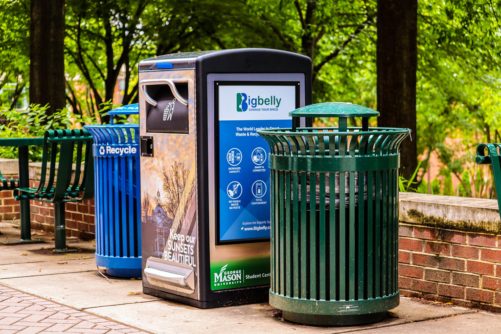 IMG_4073 Newly installed Big Belly Trash Cans Student Centers Flickr