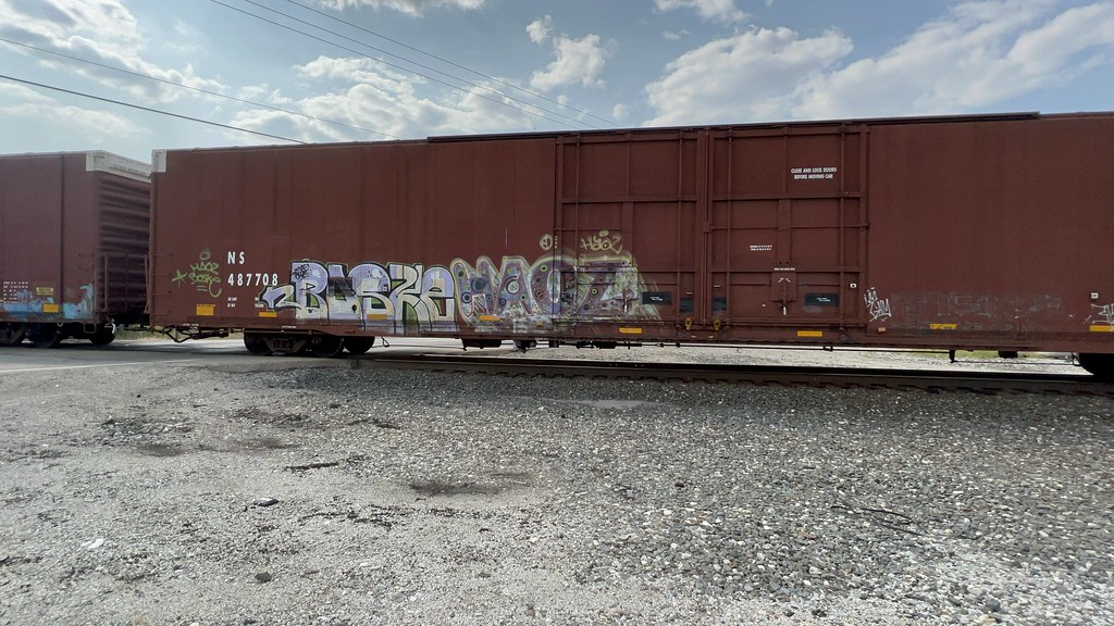 Ns 179 86 footer boxcar coming through enon ohio mile post… Flickr