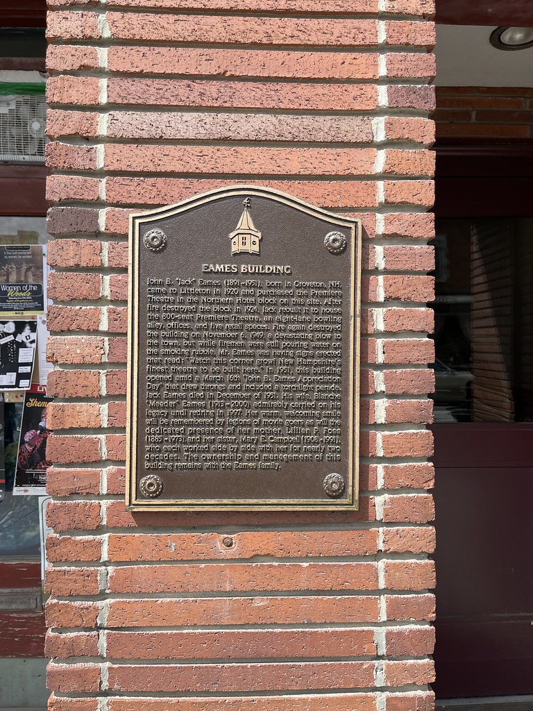 Historic Plaque Eames Building. Littleton, New Hampshire. Flickr