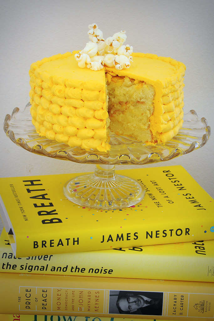 Sweet corn cake Sponge cake with popcorn pastry cream fill… Flickr