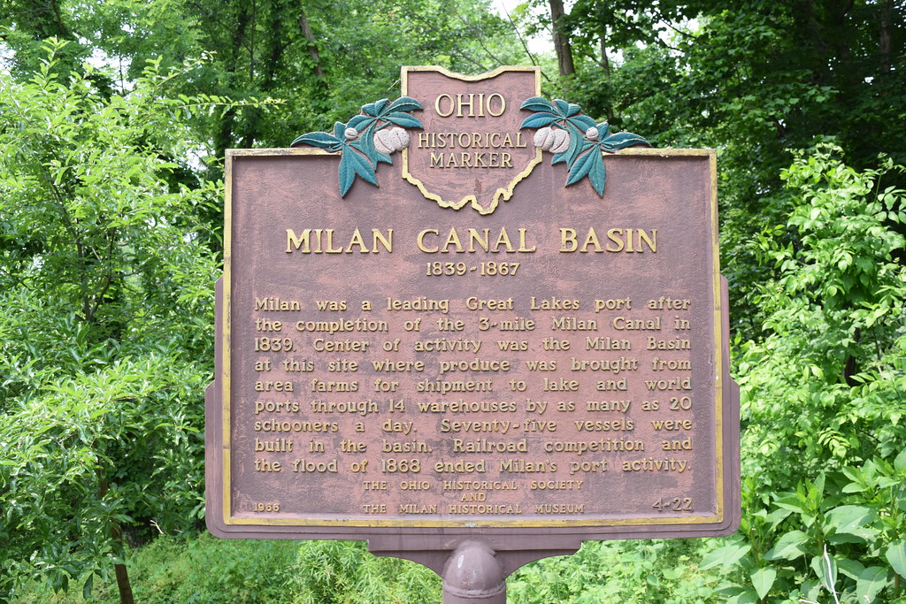 Milan Canal Basin Ohio Historical Marker Milan Ohio Calvin Faunus