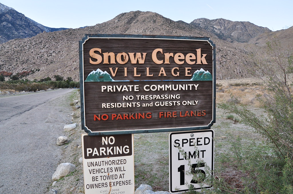 02 Snow Creek Village Sign Snowcreek Canyon Road & Falls… Flickr