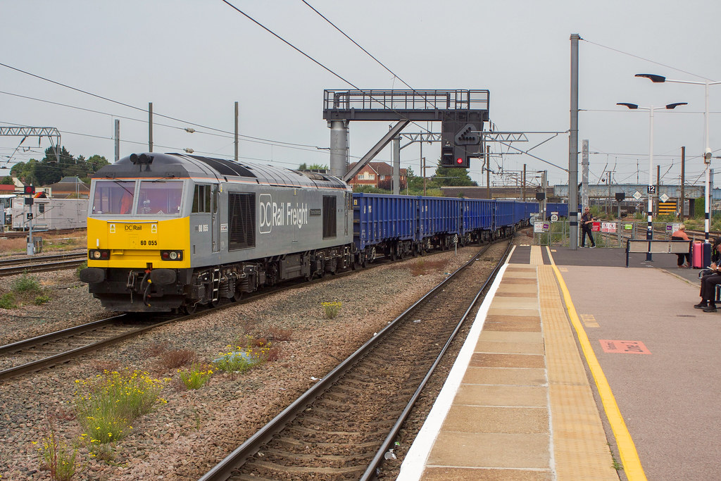 60055 Peterborough 60055 is seen passing Peterborough work… Flickr
