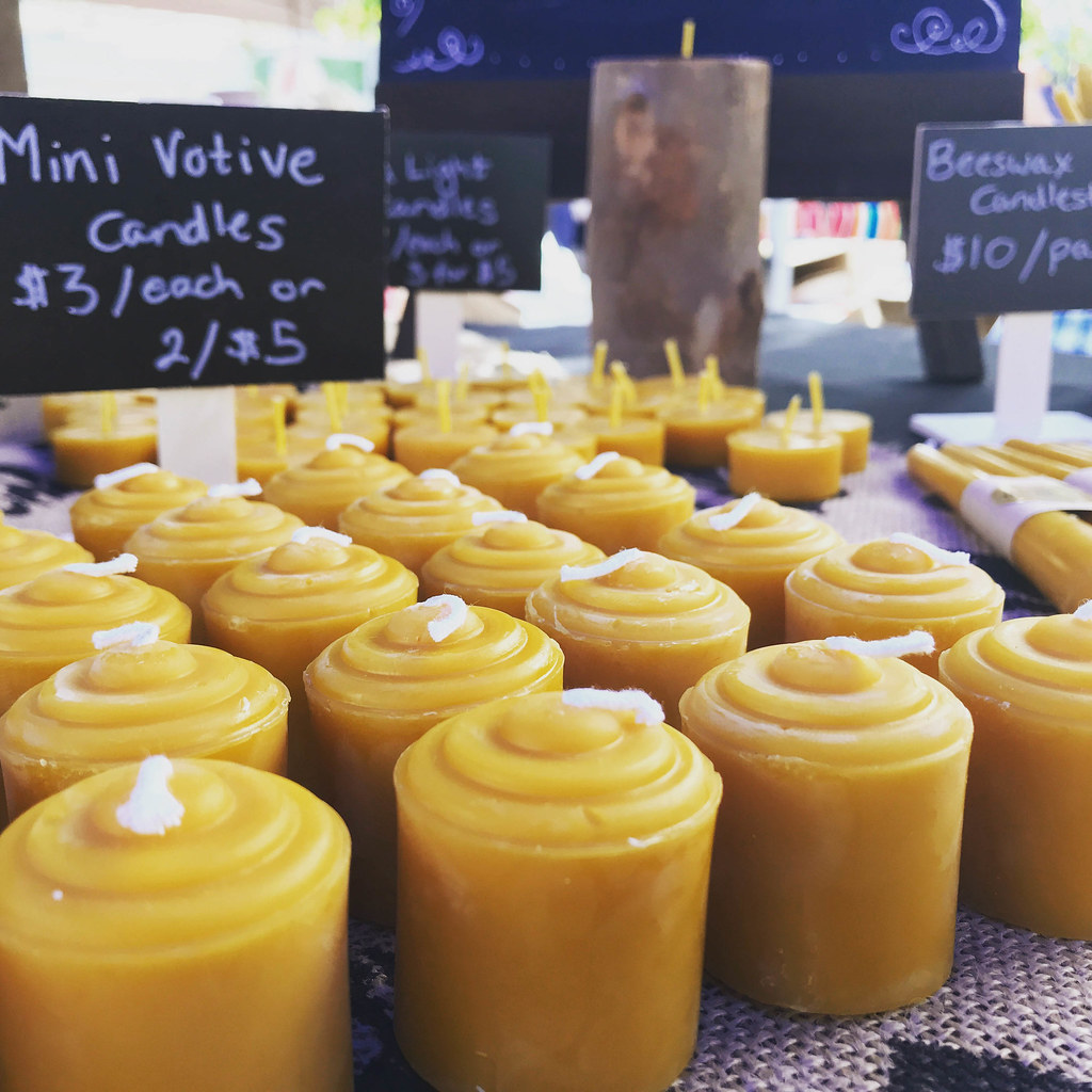 Beeswax votive candles at farmers market in Flagstaff, Ari… Flickr