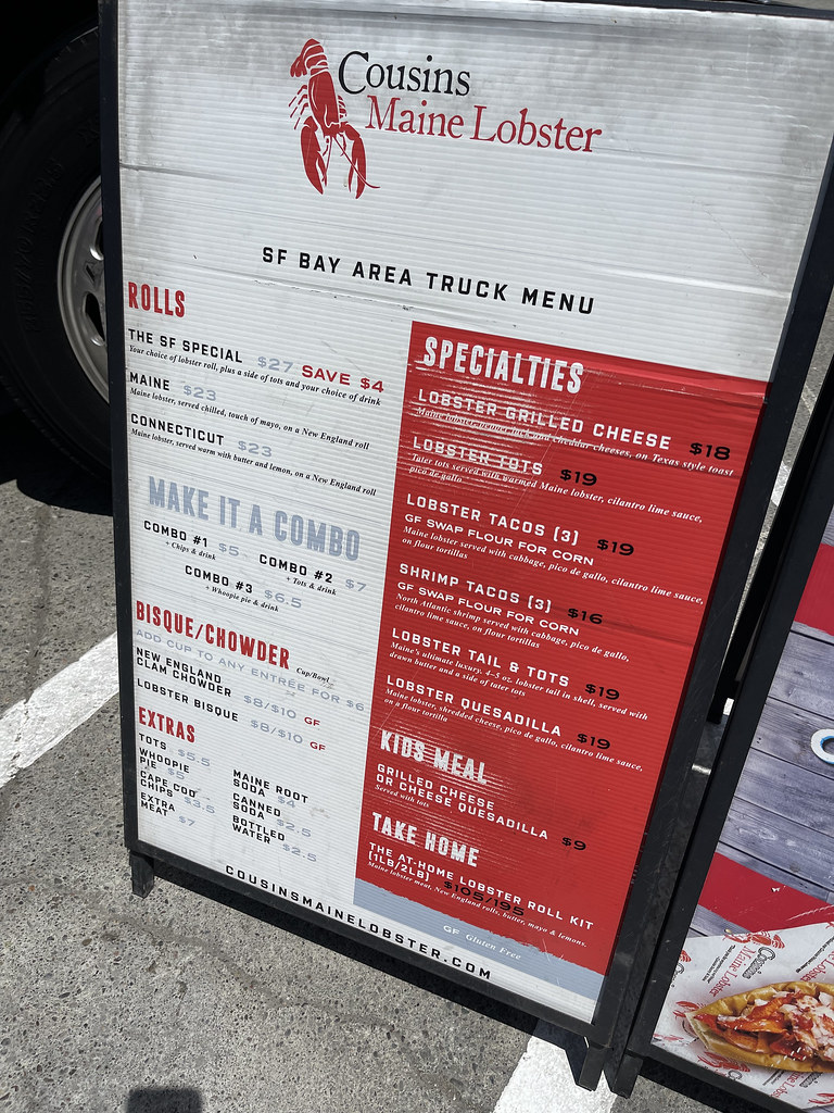 Menu Cousins Maine Lobster food truck visits the Block in … Flickr