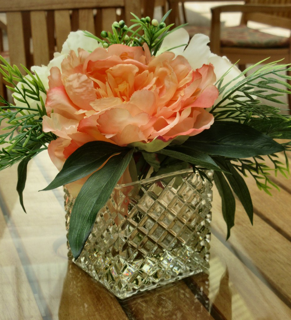 FAUX FLOWER CENTERPIECE Rita L Flickr