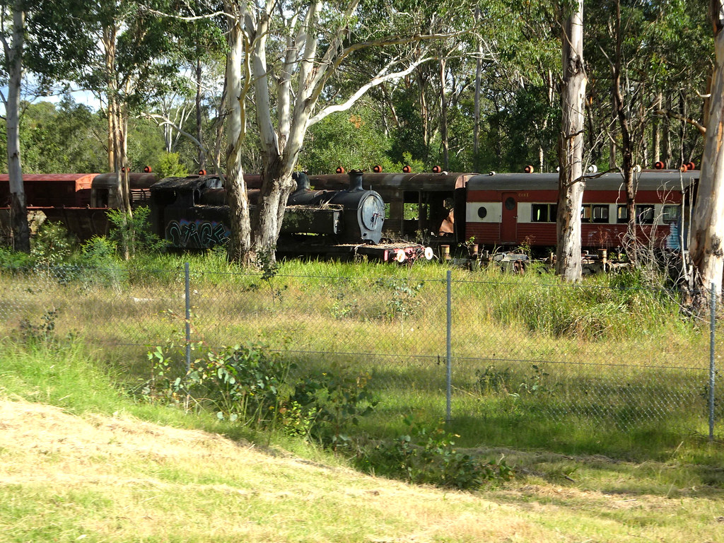 Kurri Kurri. Engine and train carriage grave yard at the R… Flickr