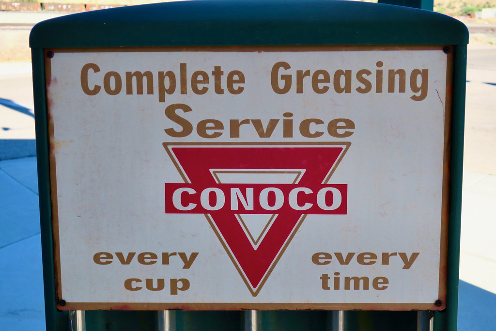 Conoco Gas Station, Helper, UT Sign for Complete Greasing … Flickr