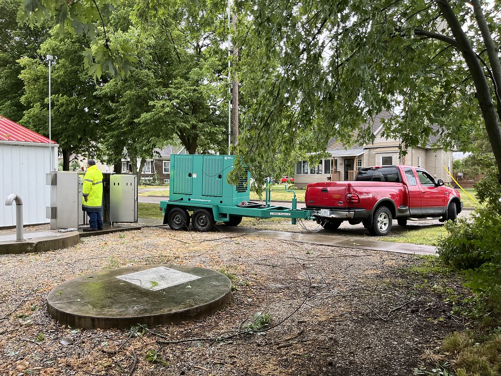 Power Outage pumping Sewage Lift Station Homer Illinois Raymond