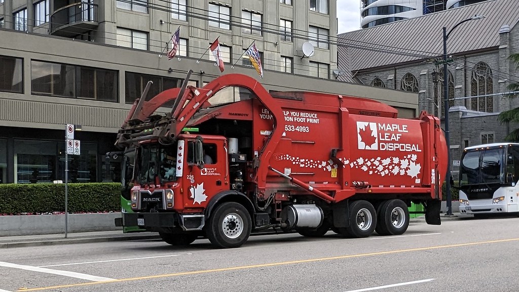 Maple Leaf Disposal Mack truck in Vancouver, BC. So Cal Metro Flickr