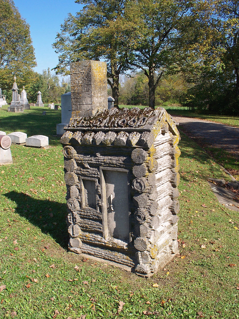 OH Fletcher Fletcher Cemetery Log cabin themed monument … Flickr
