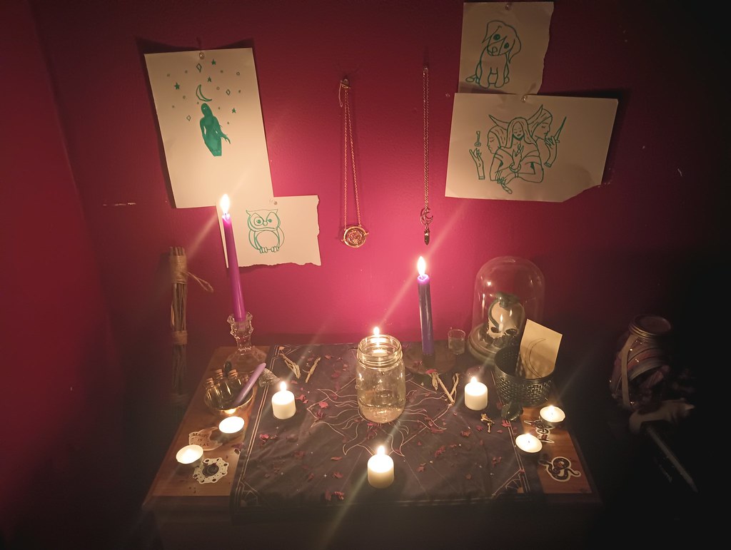My altar for Hecate and Nyx, I did half and half for their… Flickr