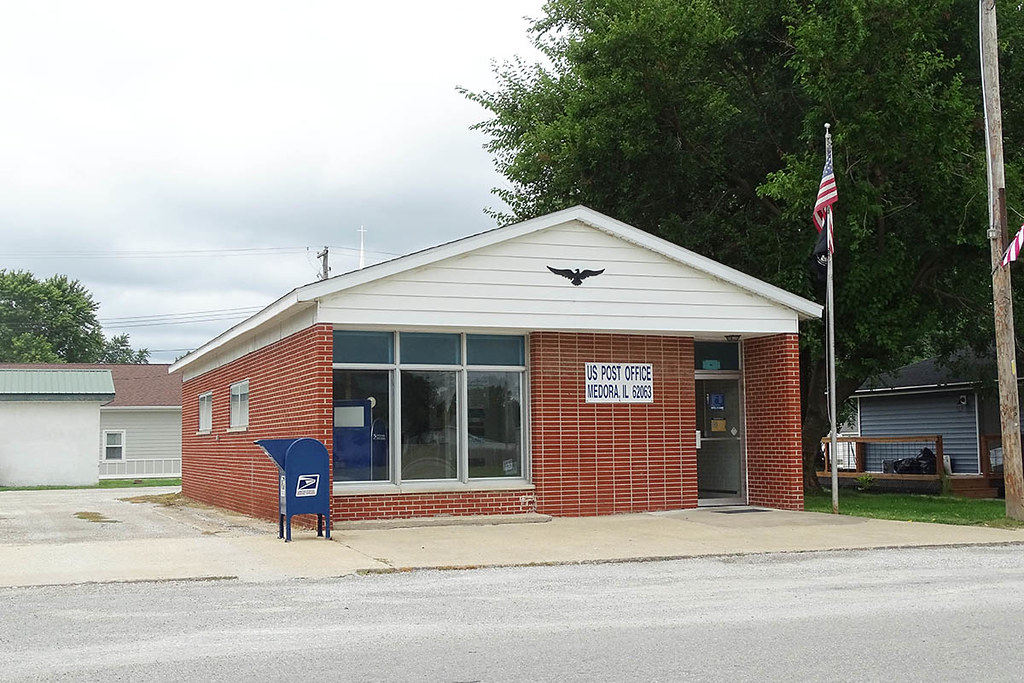 Medora, IL post office Jersey County. Photo by J Gallagher… Flickr