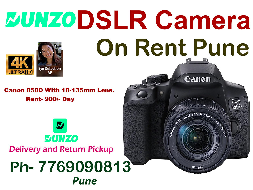 Canon 850D DSLR Camera On Rent Pune Dunzo Delivery DSLR Camera Rent