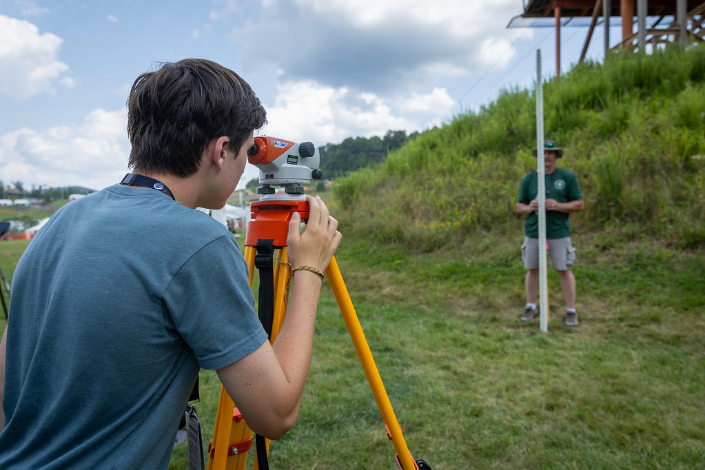 Surveying Charles Moody of the Lincoln Heritage Council le… Flickr