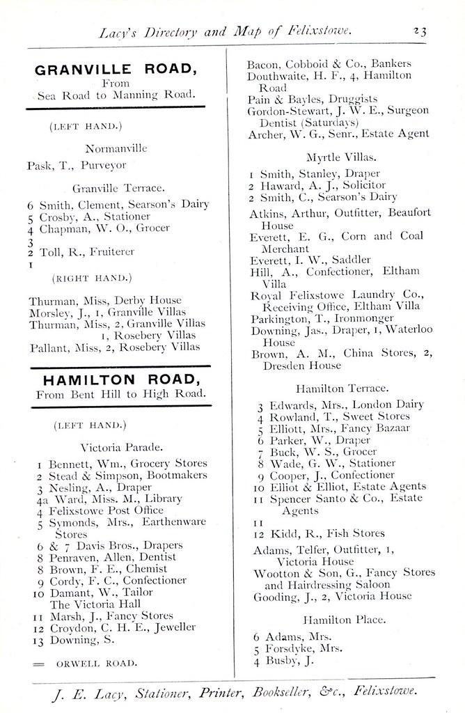 Page 23 Felixstowe street directory Granville Road and H… Flickr