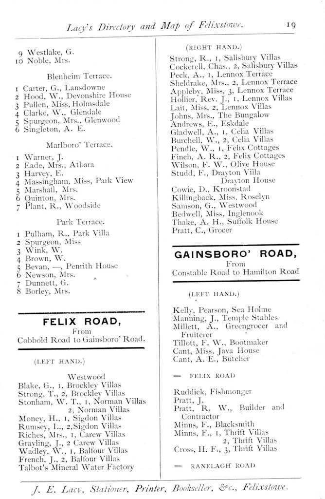 Page 19 Felixstowe street directory Constable Road to Ga… Flickr