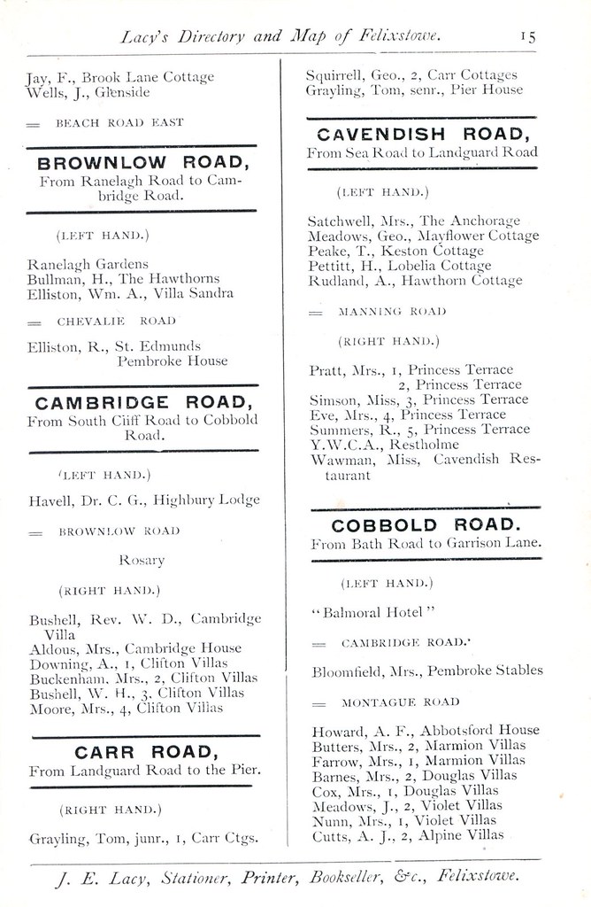 Page 15 Felixstowe street directory Brook Lane to Cobbol… Flickr