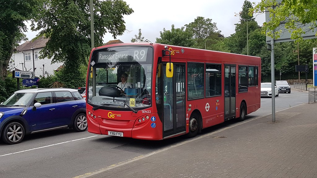 Orpington, Tesco GoAhead's SEN22 on the R9 to the Ramsden