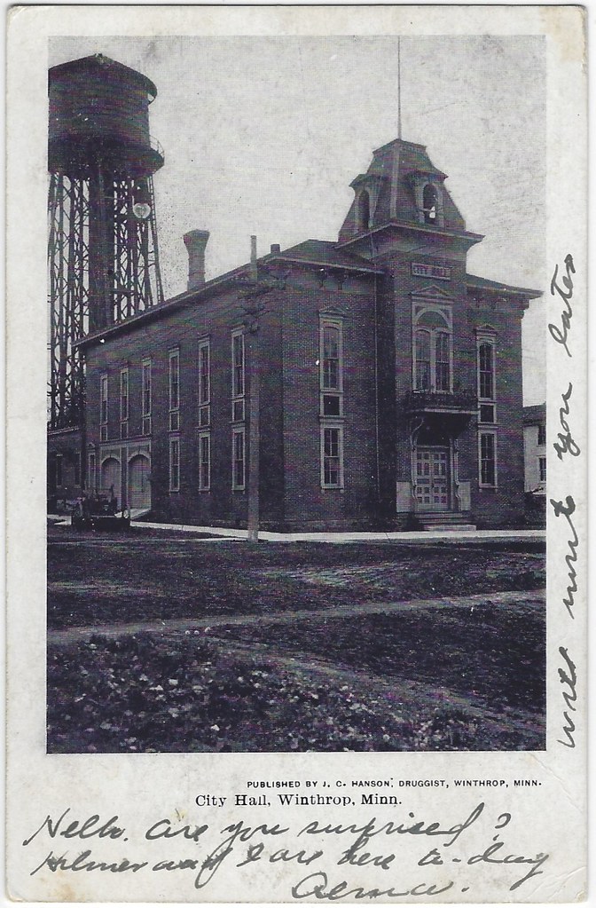 City Hall. Winthrop, Minnesota. Postcard. City Hall. Winth… Flickr