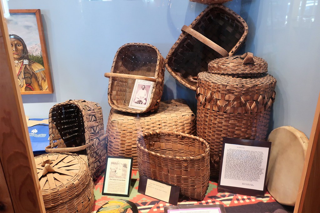 Native American Potawatomie Hand Weaved Baskets Display, A… Flickr
