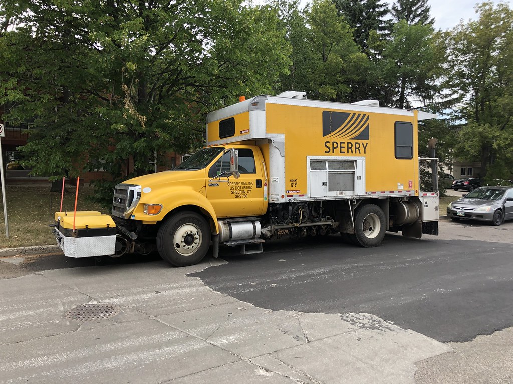 Sperry Car Sperry Rail detector car parked across from the… Flickr