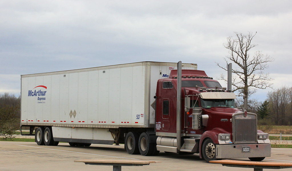 McArthur Express Adair, Michigan, USA Kenworth plate Onta… Russ