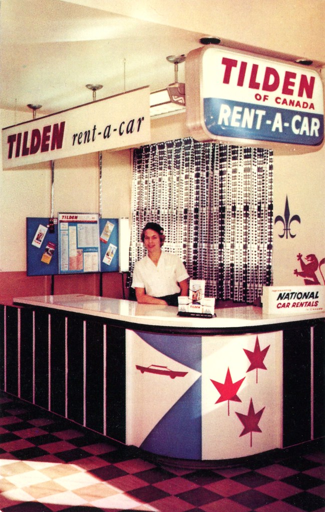 1960's The Tilden RentaCar booth at the old Winnipeg I… Flickr