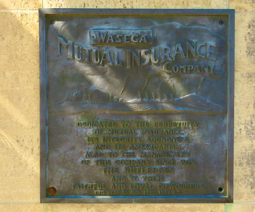 Waseca Mutual Insurance Company, Waseca, MN Plaque on a bu… Flickr