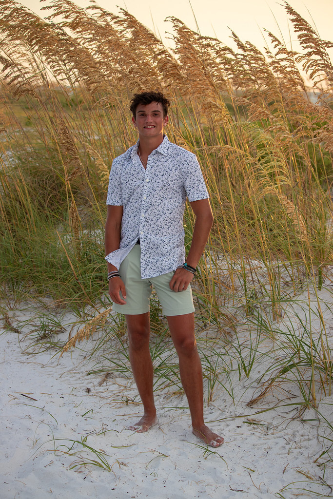 Nolan Senior Photos Bean Point, Anna Maria Island. Natalie Brown