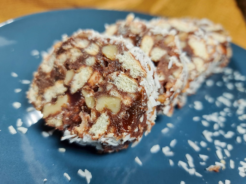 Romanian Biscuit Salami Salam de Biscuiti Recipe The Romanian Cookbook