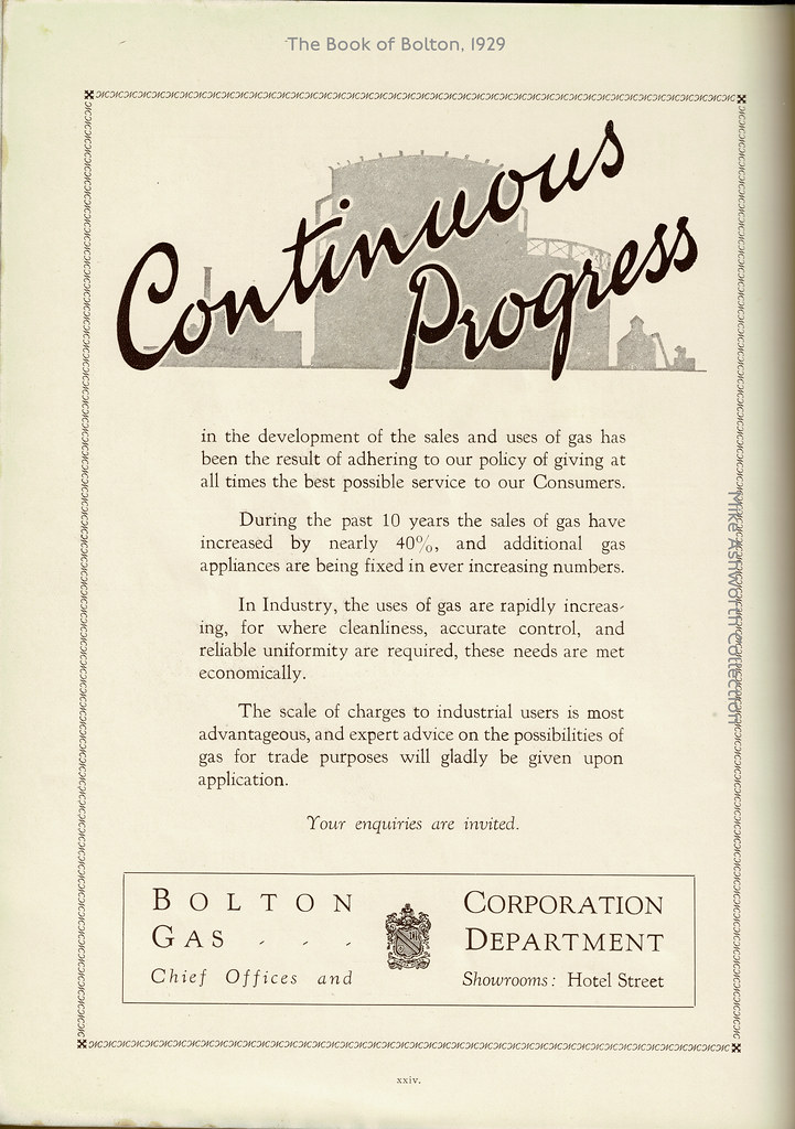 "Continuous Progress" Bolton Corporation Gas Department … Flickr