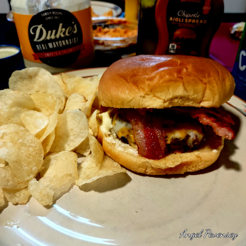 Beacon cheeseburger I grill the burger on grill added some… Flickr