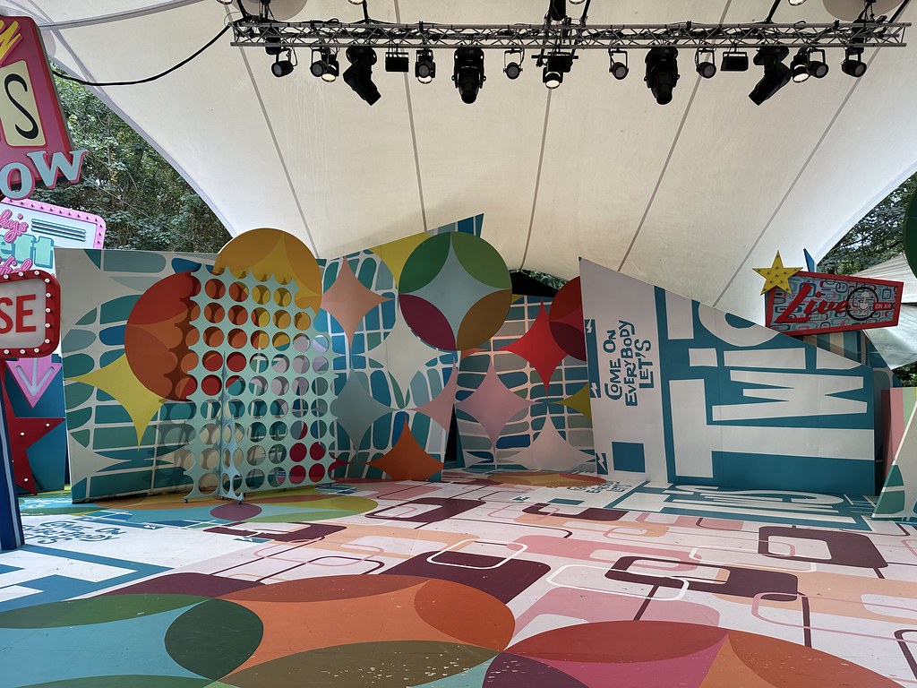 Stage set for Hairspray at Kilworth House Theatre Hazel Nicholson