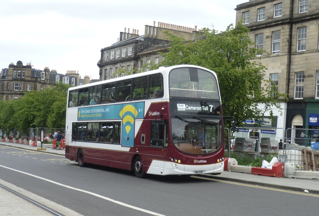 Part Route 7. Lothian 368 at Elm Row, Edinburgh. Fleet num… Flickr