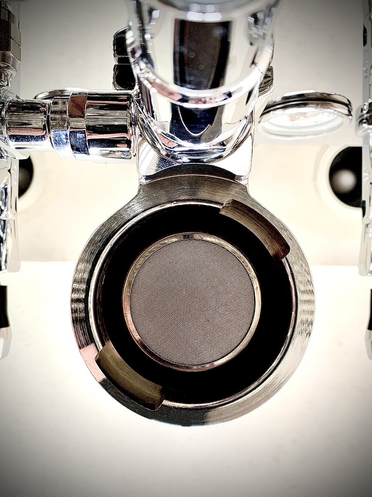 E61 group head A view up into the area where the portafilt… Flickr