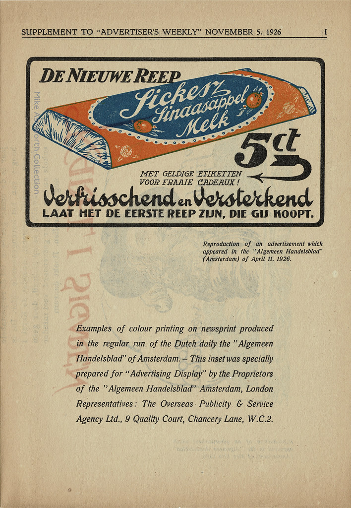 Examples of colour printing on newsprint ; Algemeen Handel… Flickr