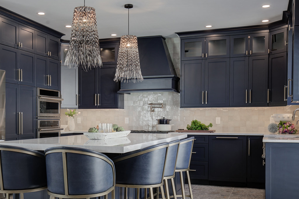 Modern Navy & Gold Kitchen Lola Tucker