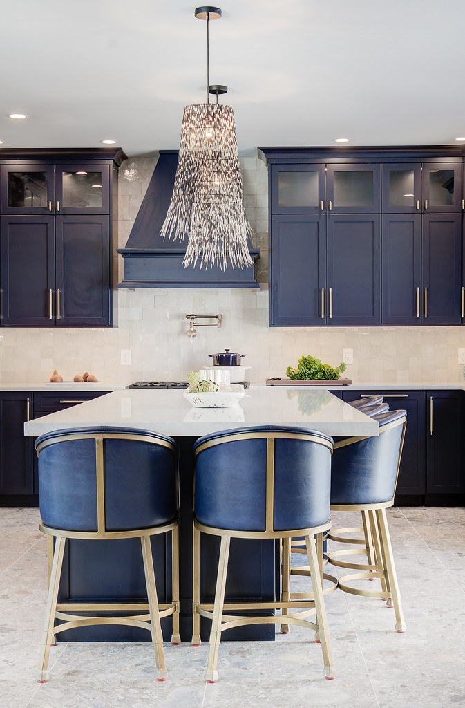 Modern Navy & Gold Kitchen Lola Tucker