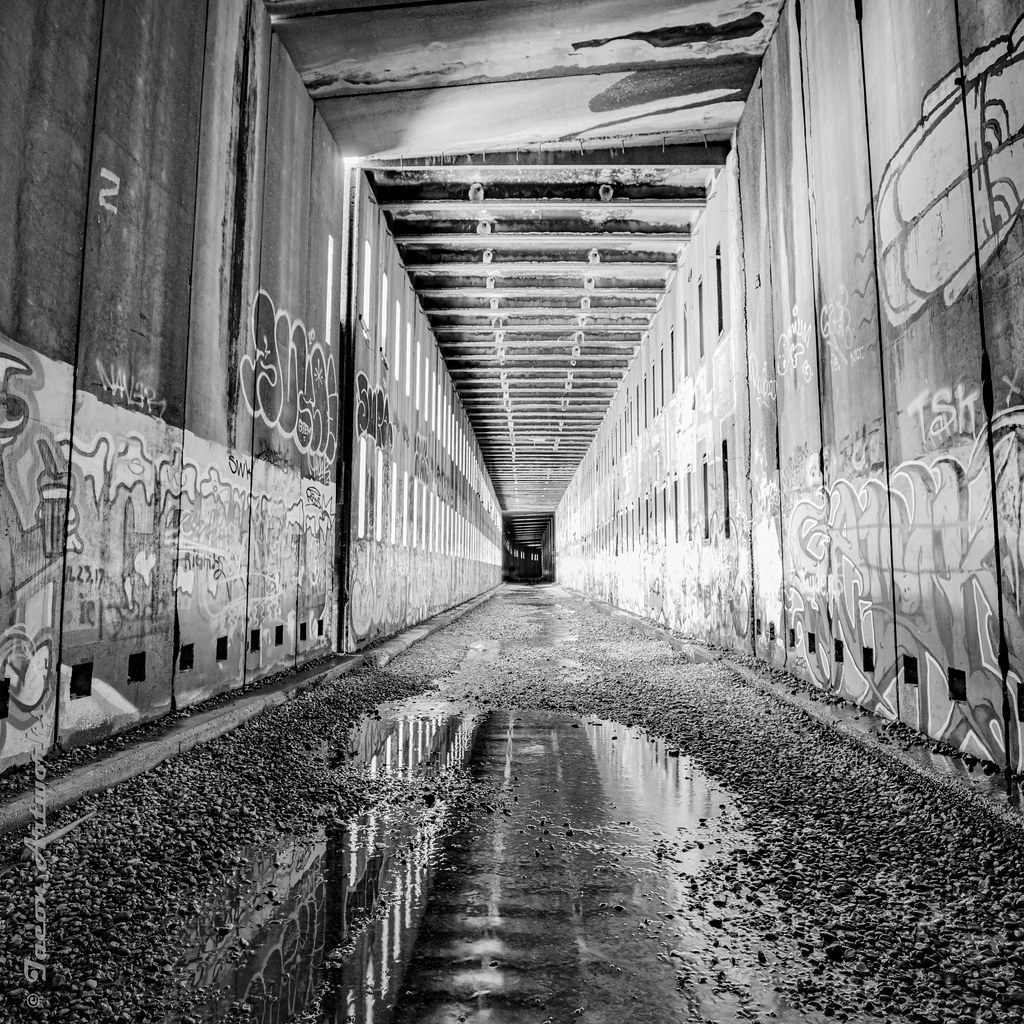 Abandoned Train Tunnel Long straight section of snow shed … Flickr