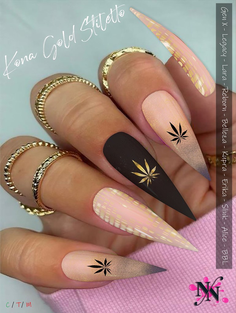 NN Kona Gold Stiletto Nails Mesh Nails For Maitreya Legac… Flickr