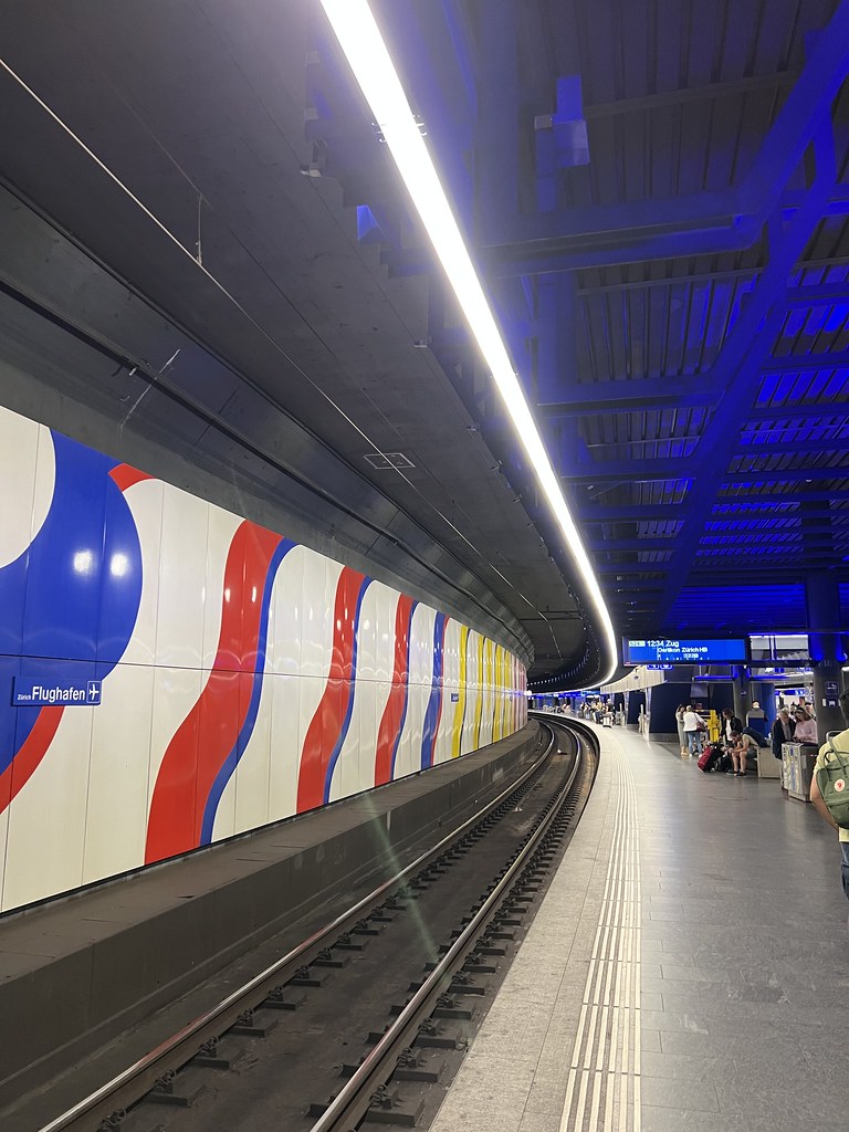 Zurich Airport Train Station. dok1969 Flickr