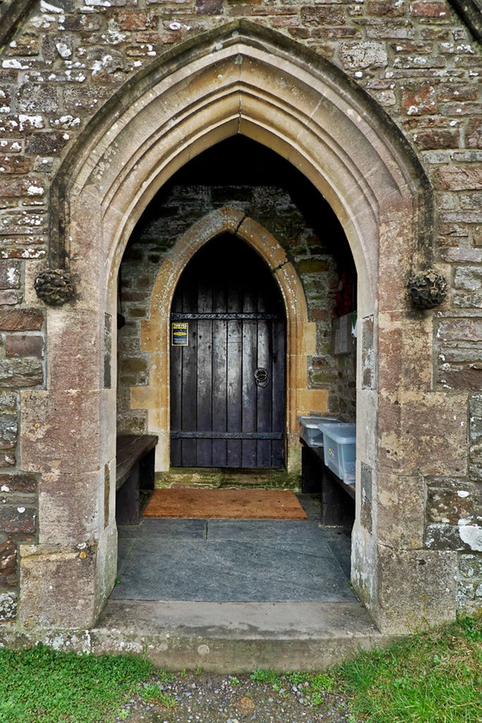 West Buckland, Devon South porch entrance rebuilt with t… Flickr
