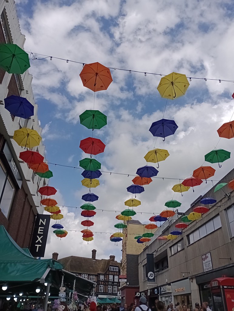 Bromley market place with brollies Jean Bloor Flickr