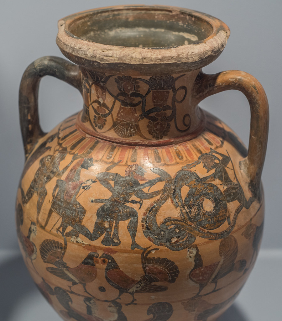 Athenian Black Figure "Tyrrhenian" amphora with Herakles f… Flickr