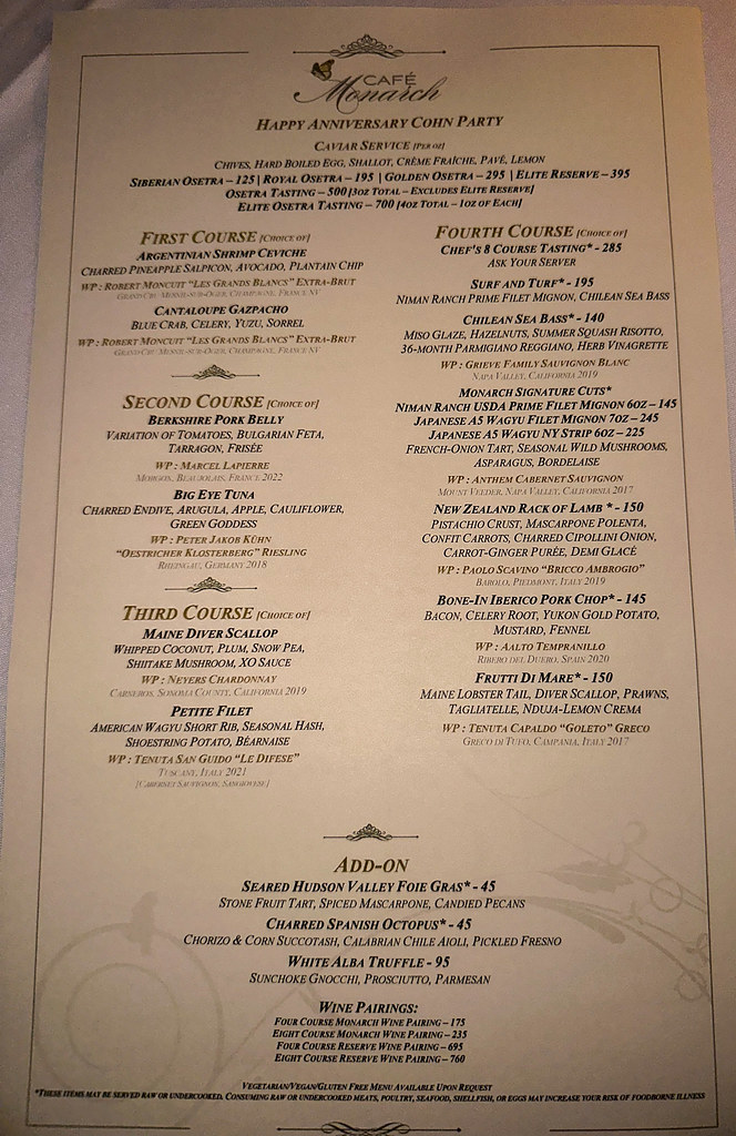 Café Monarch Scottsdale Menu a photo on Flickriver