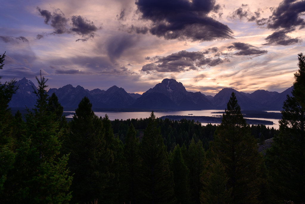 Tetons sunset from Jackson Point Overlook Chase Bartholomew Flickr