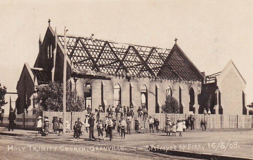Holy Trinity Church in Granville, N.S.W. destroyed by fi… Flickr